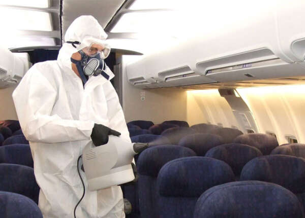 coronavirus airplane disinfection